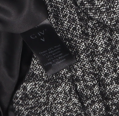 GIVe Women's Black Wool Biker Jacket - Size 5