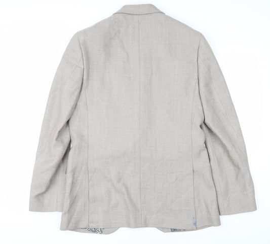 Marks and Spencer Men's Beige Slim Fit Blazer Size 40R