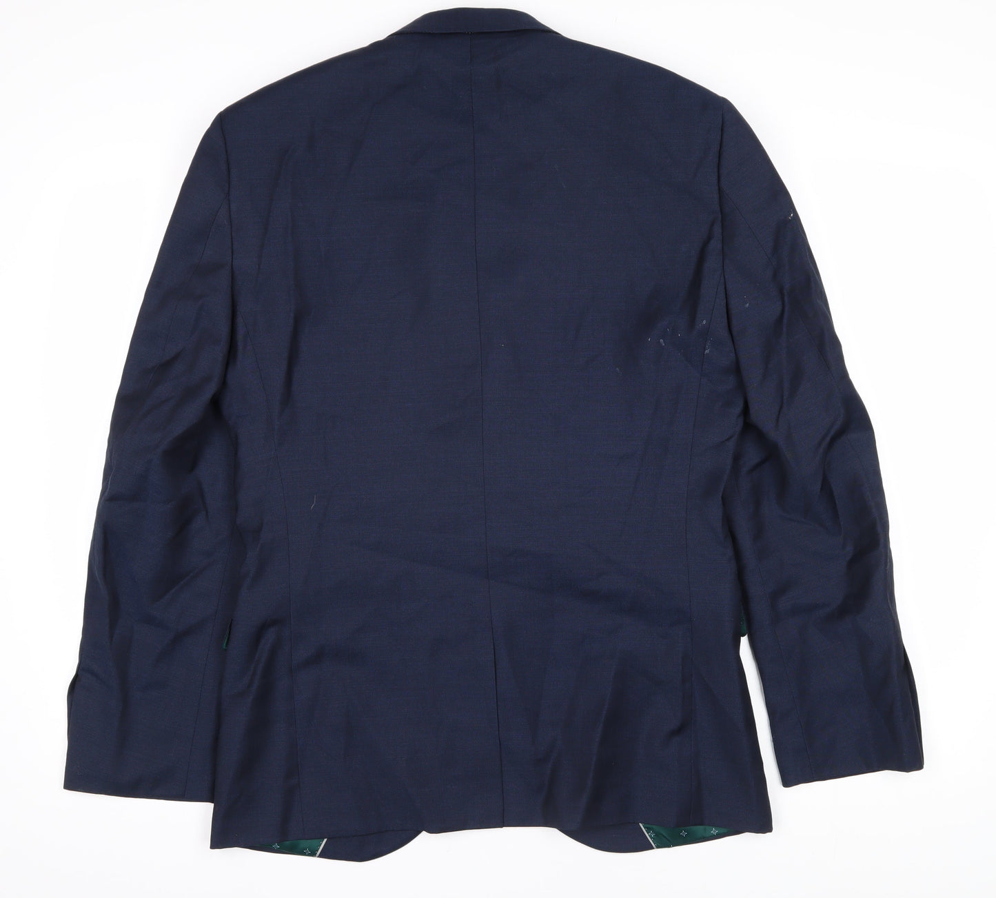 Next Men's Blue Slim Fit Wool Blazer 36S