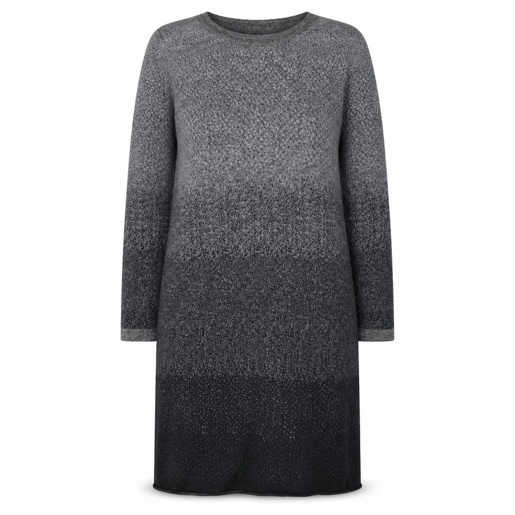White Stuff Women's Grey Long Sleeve Knit Shift Dress