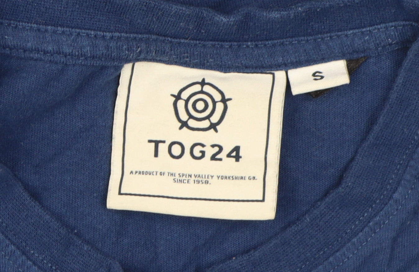 Unisex Adultss UK Size S TOG24 Blue 100% Cotton T-Shirt