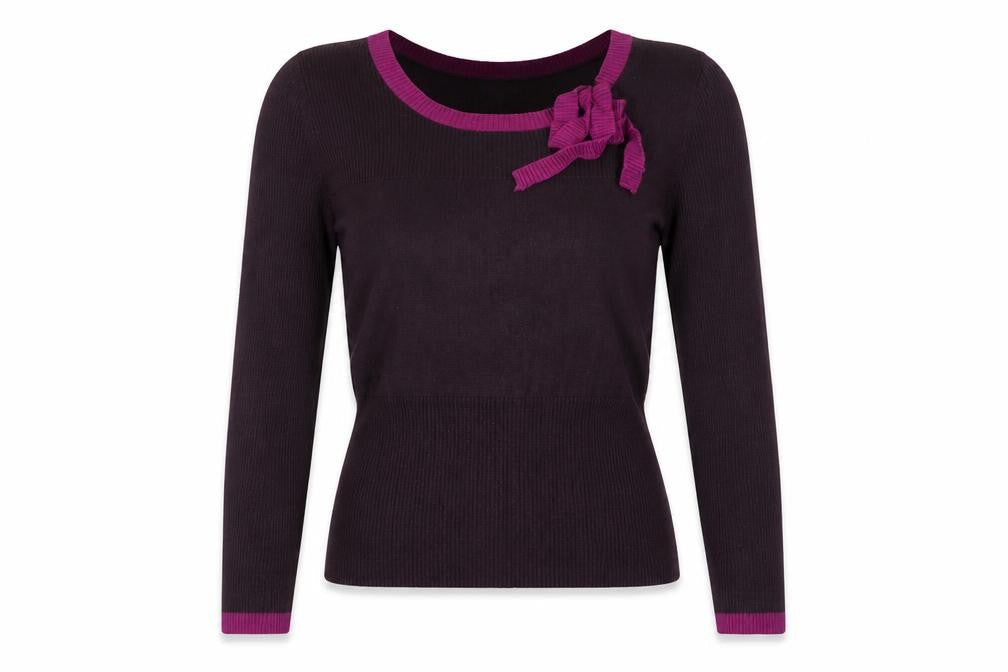 Womens UK 10 Regular Fenn Wright Manson Purple Pullover Tight-Knit