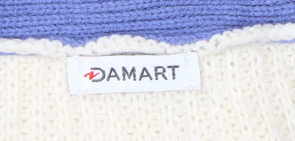 Damart Women's Multicoloured Striped Cardigan Size 10/12