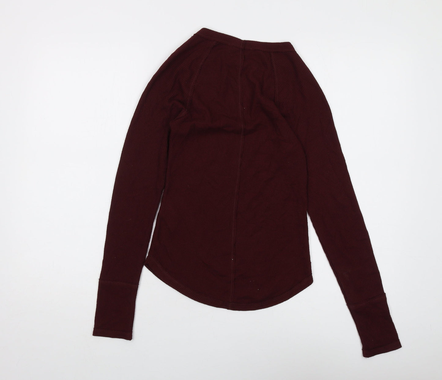 Hollister Women's Burgundy Long Sleeve Jersey XS