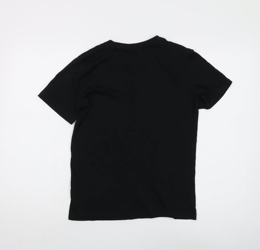 Champion Black Unisex T-Shirt, L, Casual Basic Style