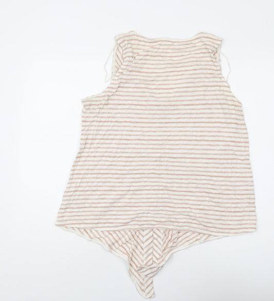 Fat Face Women's Striped Camisole Top UK 16 Button-Up