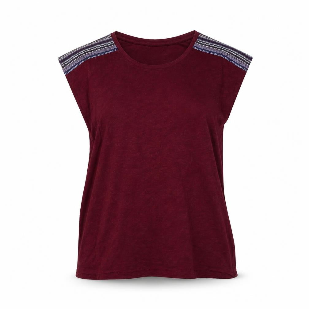 Womens UK Size M Gap Red Cotton Blend T-Shirt