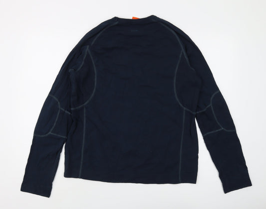Hugo Boss Men's Blue Long Sleeve T-Shirt Size L