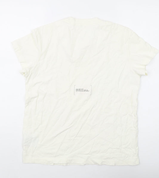 Adidas Unisex White T-Shirt L Basic Crew Neck