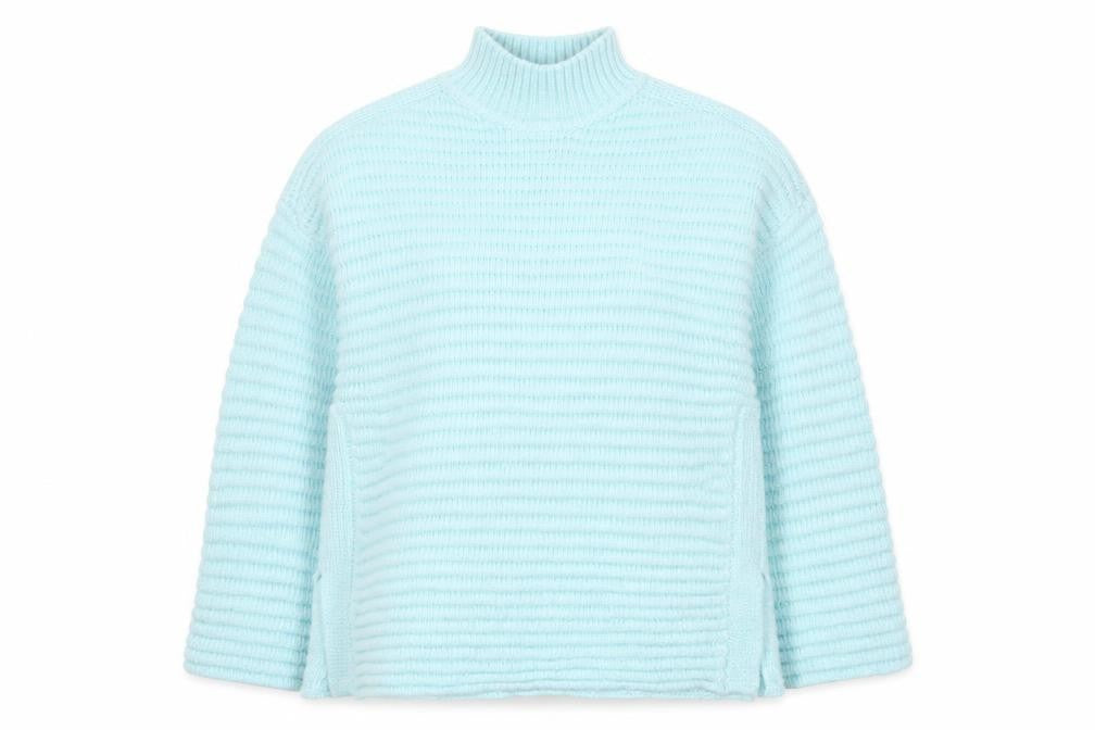 Marks and Spencer Women’s Blue Mock Neck Jumper L
