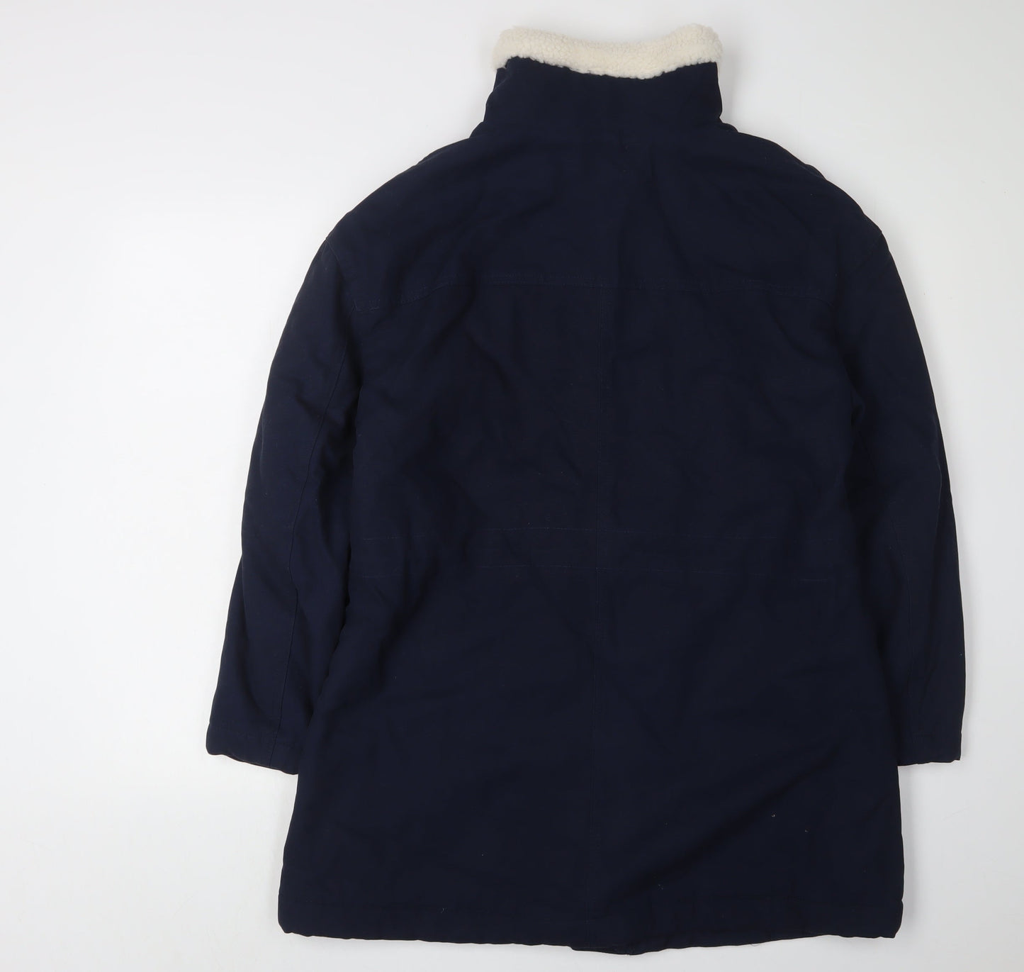Marks and Spencer Women's Navy Cotton Parka Coat Size 10