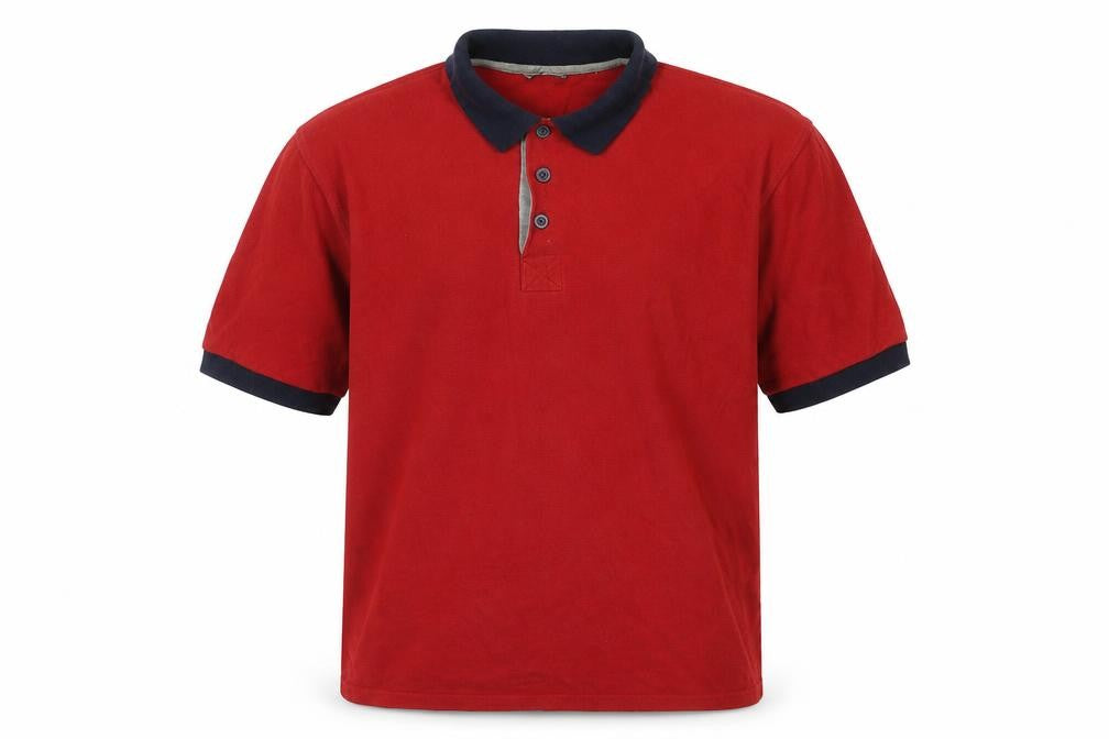 Woodbrook Men's Red Polo Shirt Size S Short Sleeve Button