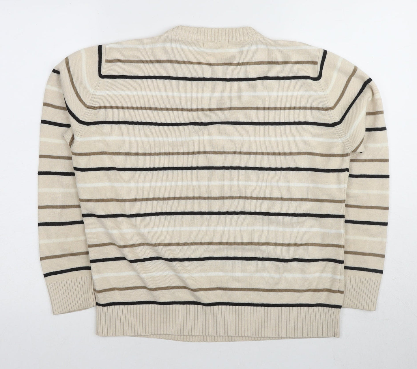 Berketex Women's Beige Striped Pullover Jumper Size 10-12