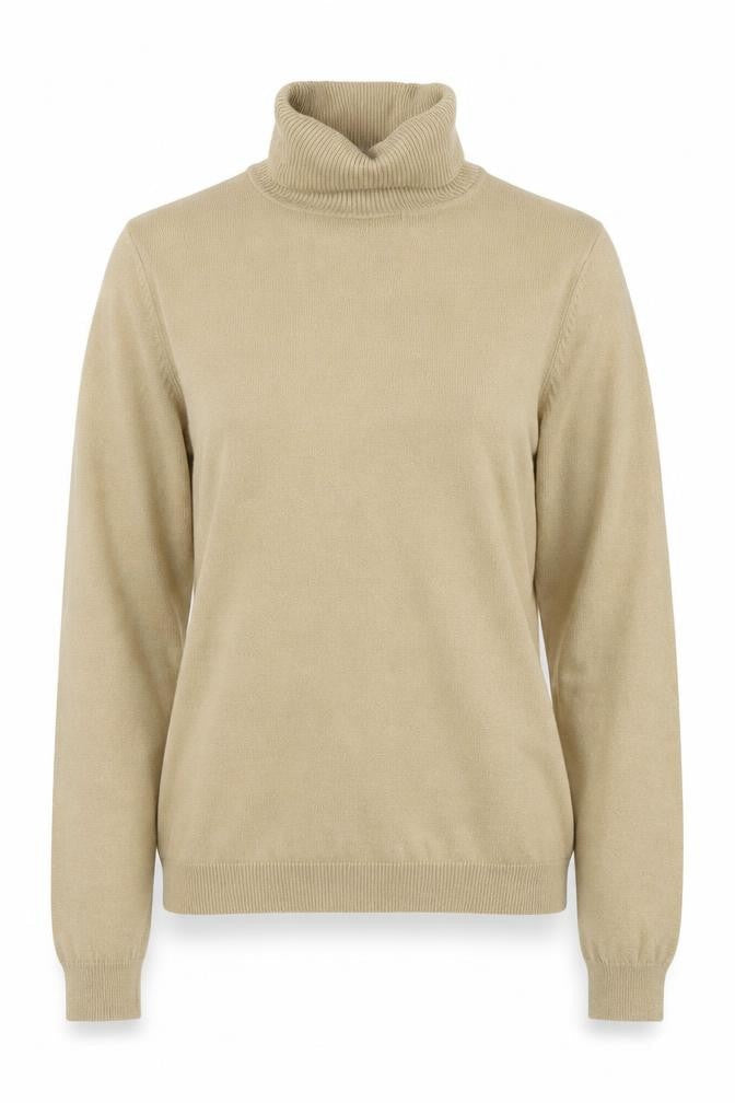 Vero Moda Women's Beige Roll Neck Pullover M