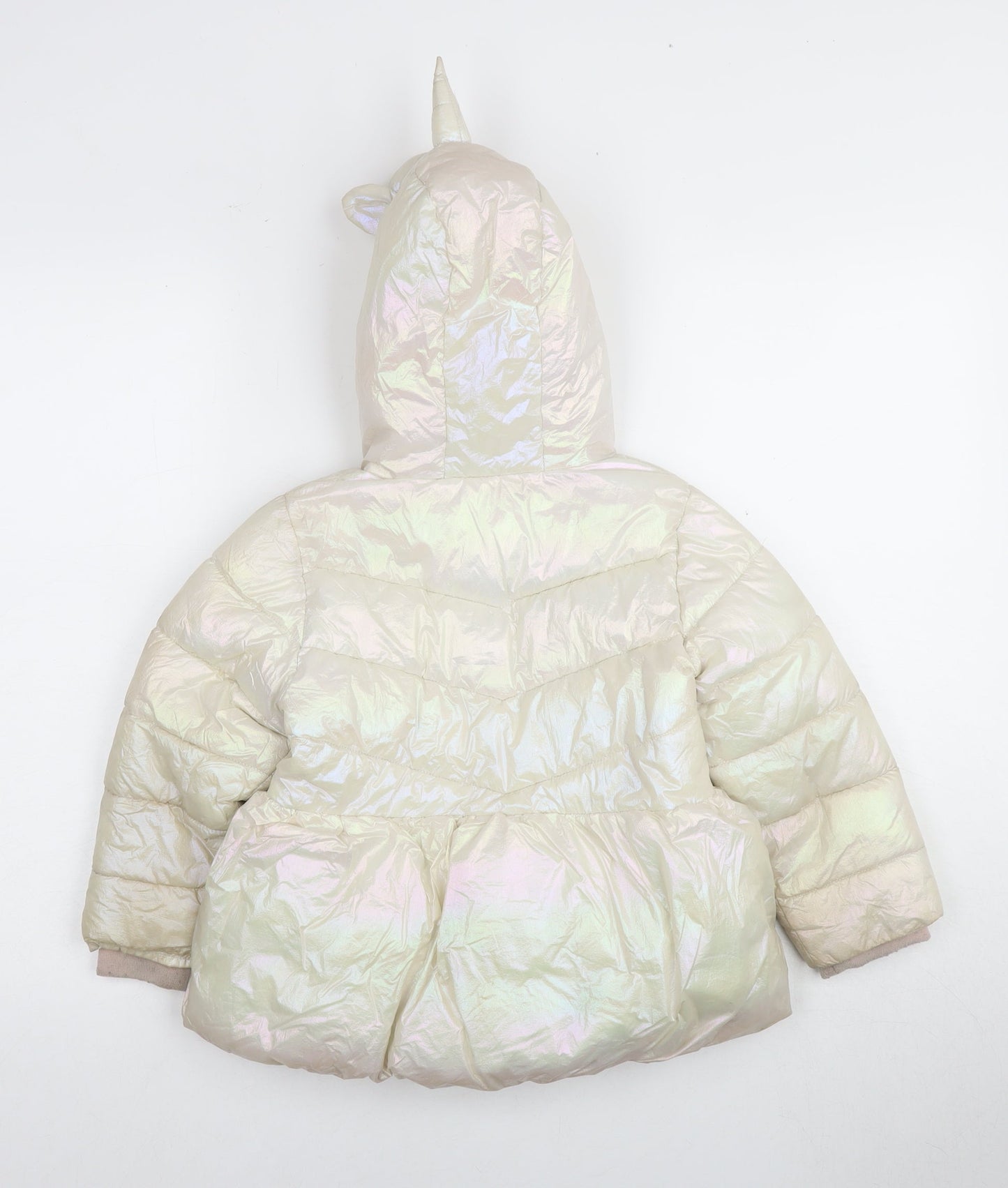 Very Girls Unicorn Puffer Jacket, 4-5 Years, Multicoloured