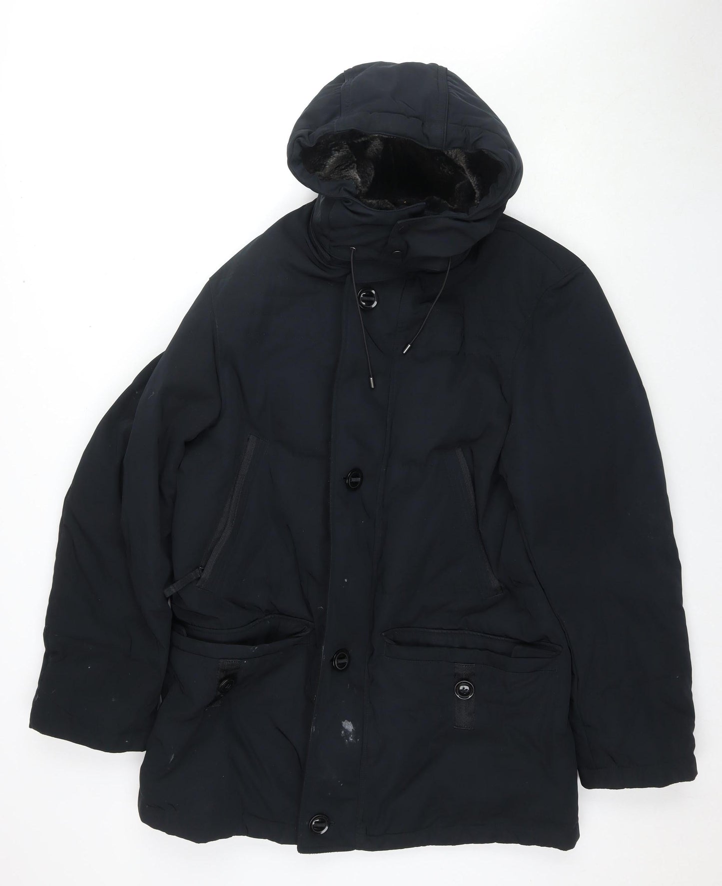 Marks and Spencer Men's Black Medium Overcoat Jacket