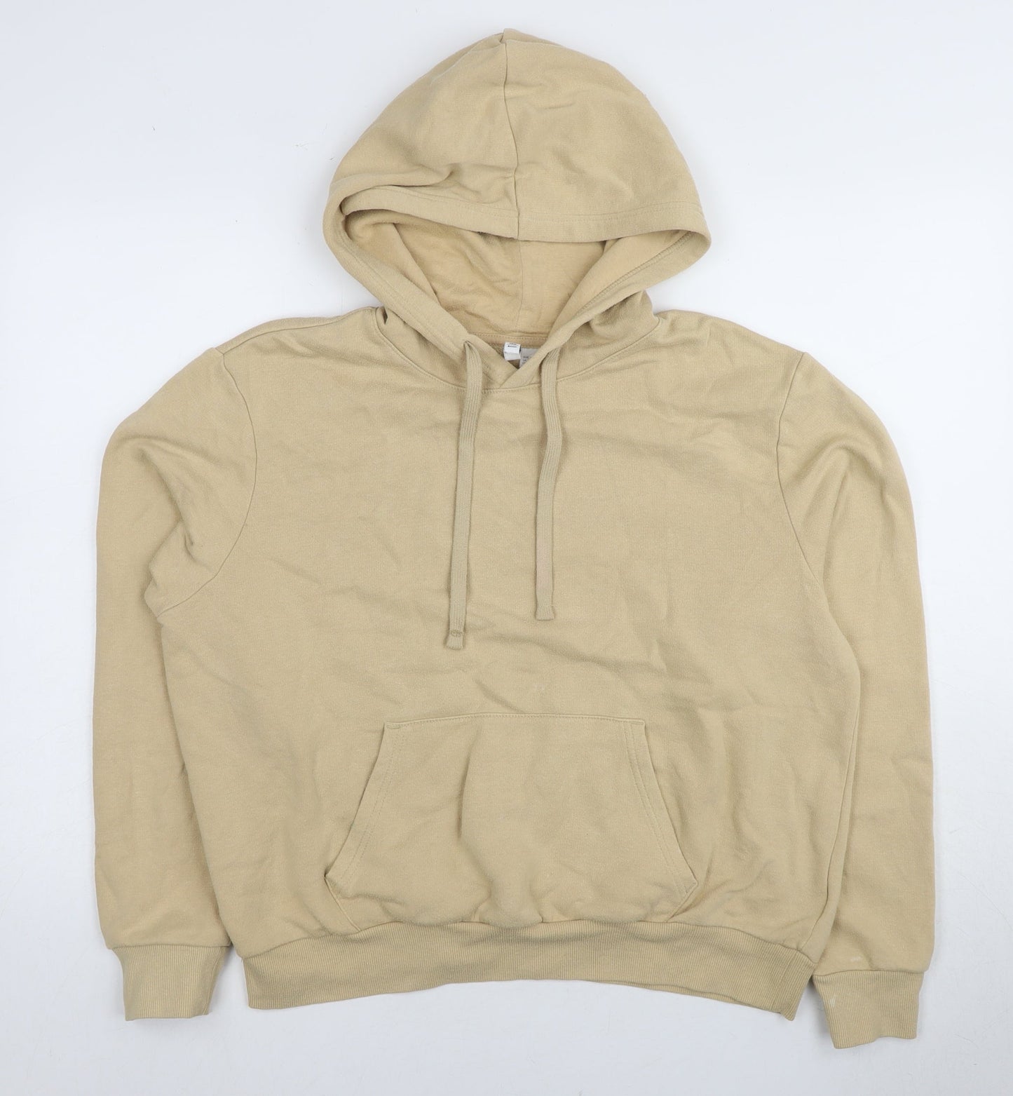H&M Unisex Beige Pullover Hoodie L Comfortable Casual