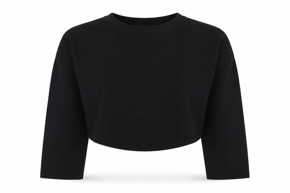 Zara Women's Black Crew Neck Pullover Sweatshirt Size 8
