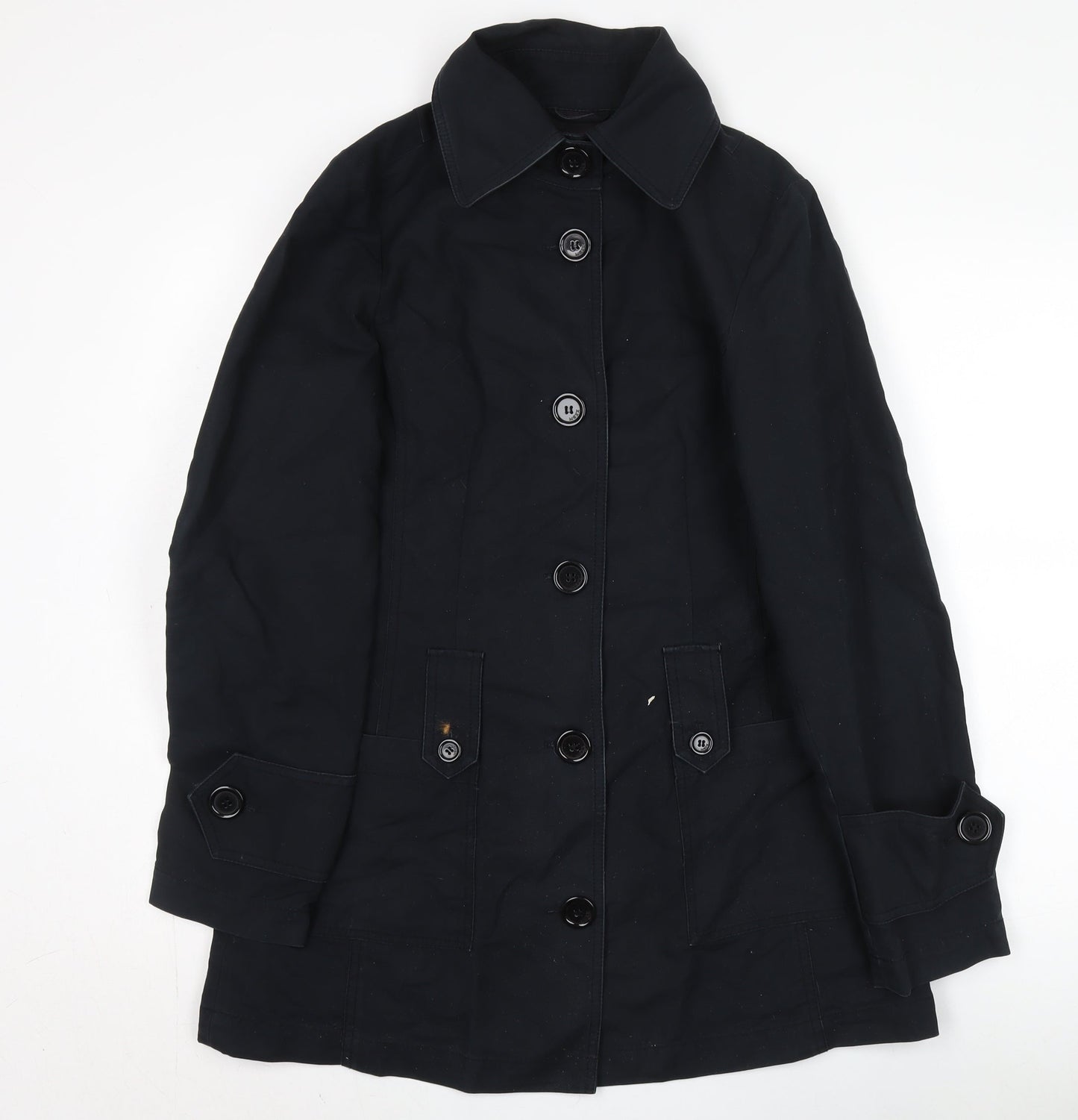 Mexx Women's Black Trench Coat Medium Regular Fit