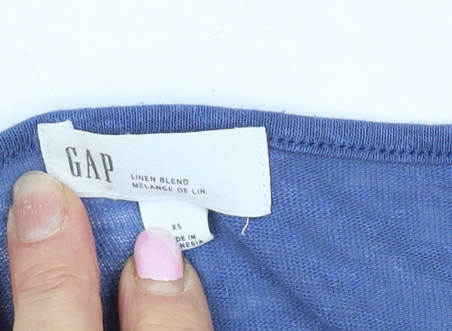 Gap Women's Blue Linen Blend Tank XS