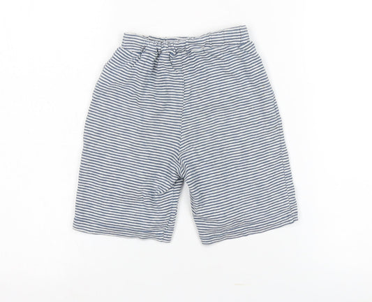 Tom Joule Boys Blue Striped Sweat Shorts, 3 Years, Elastic Waist