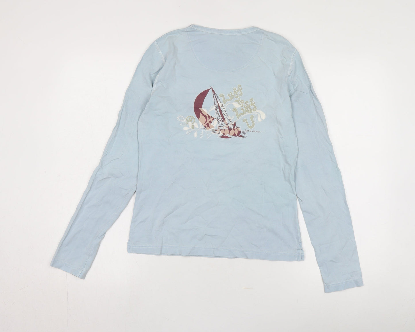 Fat Face Women's Blue Long Sleeve Nautical T-Shirt