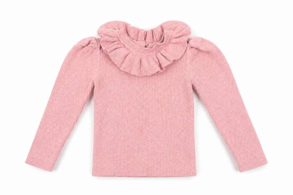 Front view of Next girls’ pink knit jumper 12-18 months
