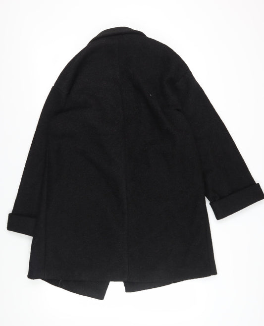 Next Women's Black Plus Size Classic Overcoat