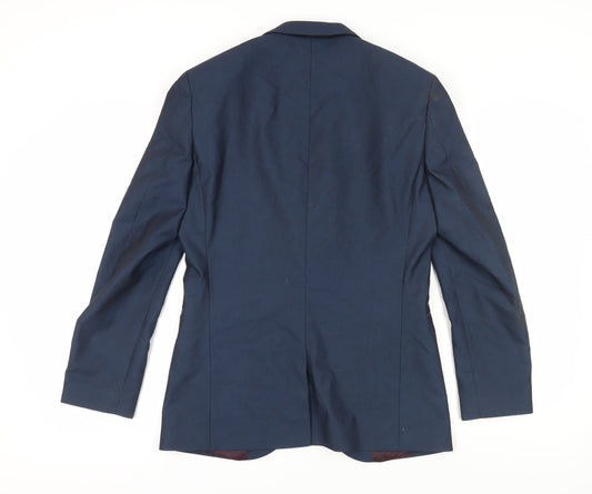 Next Men's Blue Blazer, Size 36R, Formal Single-Breasted