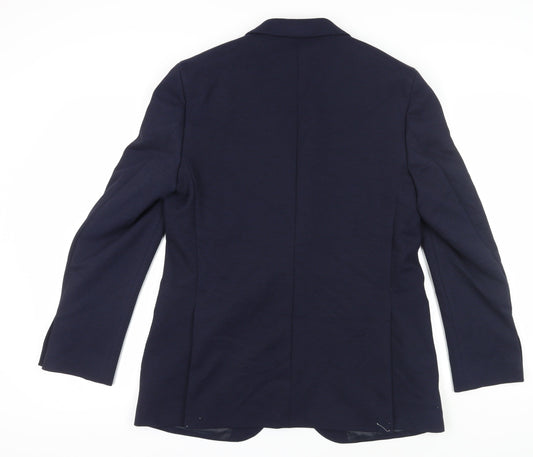 Marks and Spencer Men's Blue Blazer, 42L, Long, Formal