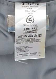Marks and Spencer Men's Grey Blazer Size 40S Regular Fit