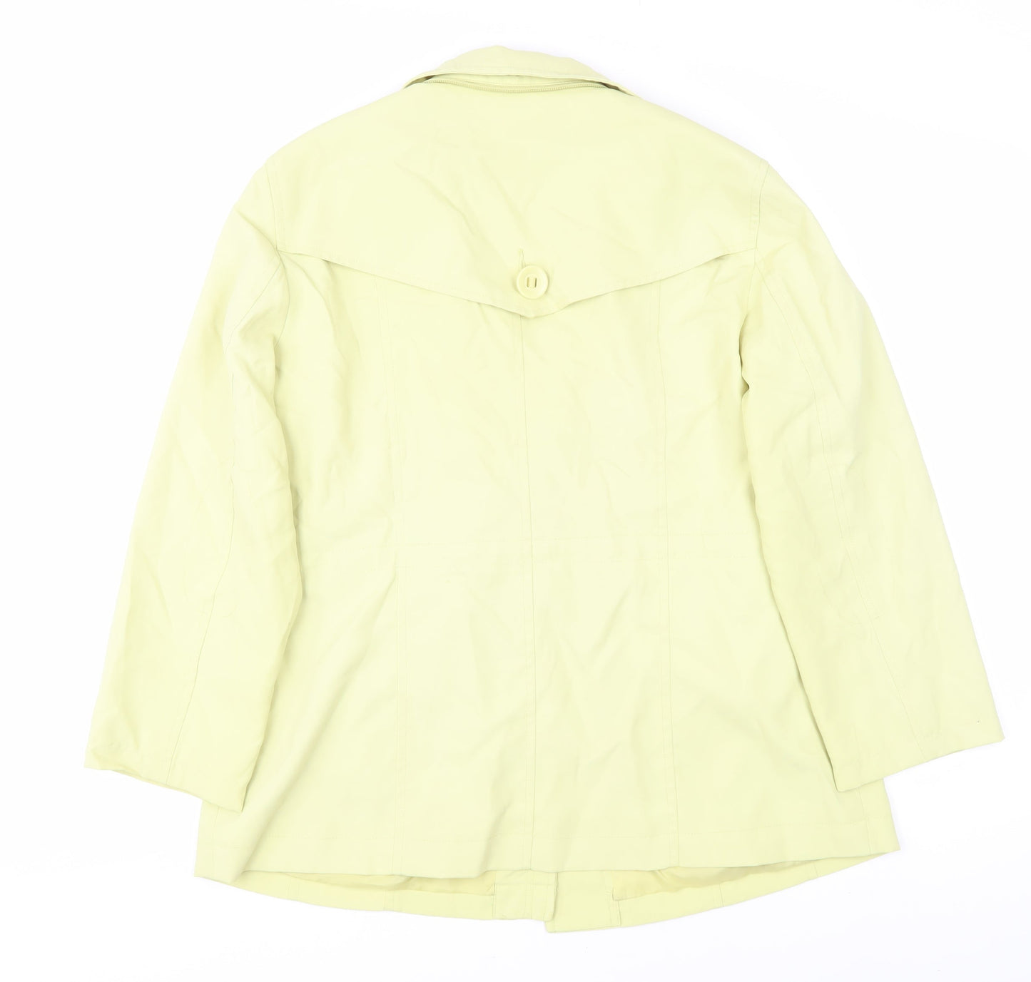 Marks and Spencer Women's Yellow Coat Size 14 Casual