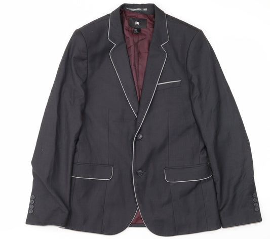 H&M Men's Black Blazer, Size 38R, Formal