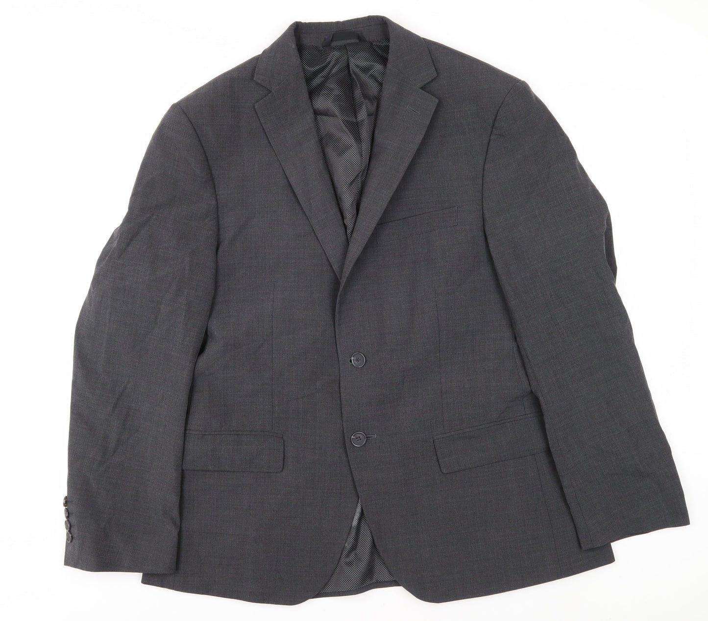Marks and Spencer Men's Grey Blazer, Size 40S, Regular Fit