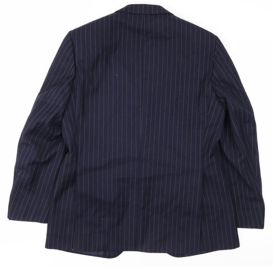 Westbury Men's Blue Striped Blazer, Size 40S, Classic Fit