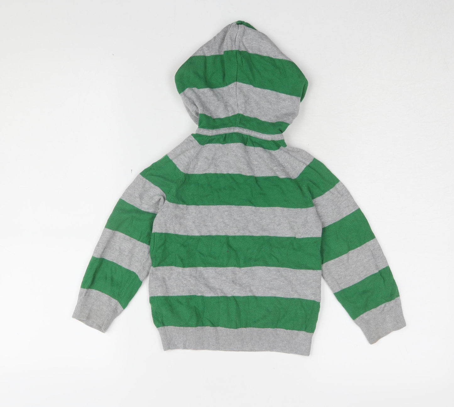 Skyhawk Village Boys Green Striped Hoodie - Size 4 Years