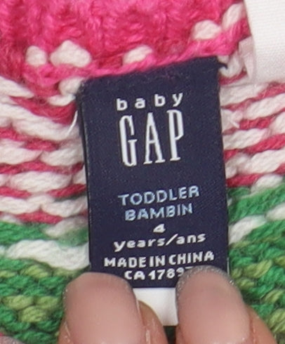 Gap Girls Multicoloured Knit Sweater Dress 4 Years