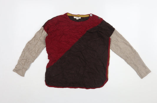 White Stuff Women's Multicoloured Jumper, Size 8, Heavyweight Knit