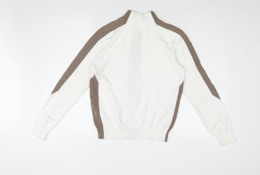 Glenmuir Women's White Full Zip Jumper, Small