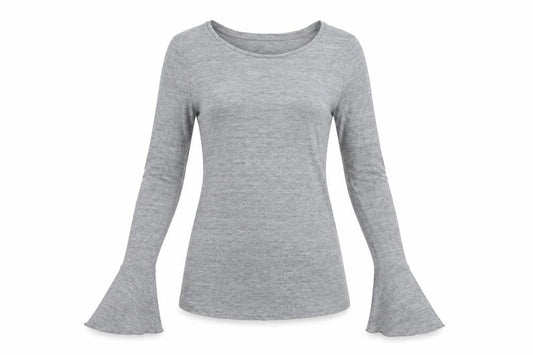 Womens UK Size S United Colors of Benetton Grey Viscose Blend T-Shirt