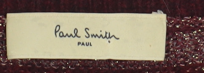 Paul Smith Women's Red V-Neck Pullover Jumper, M