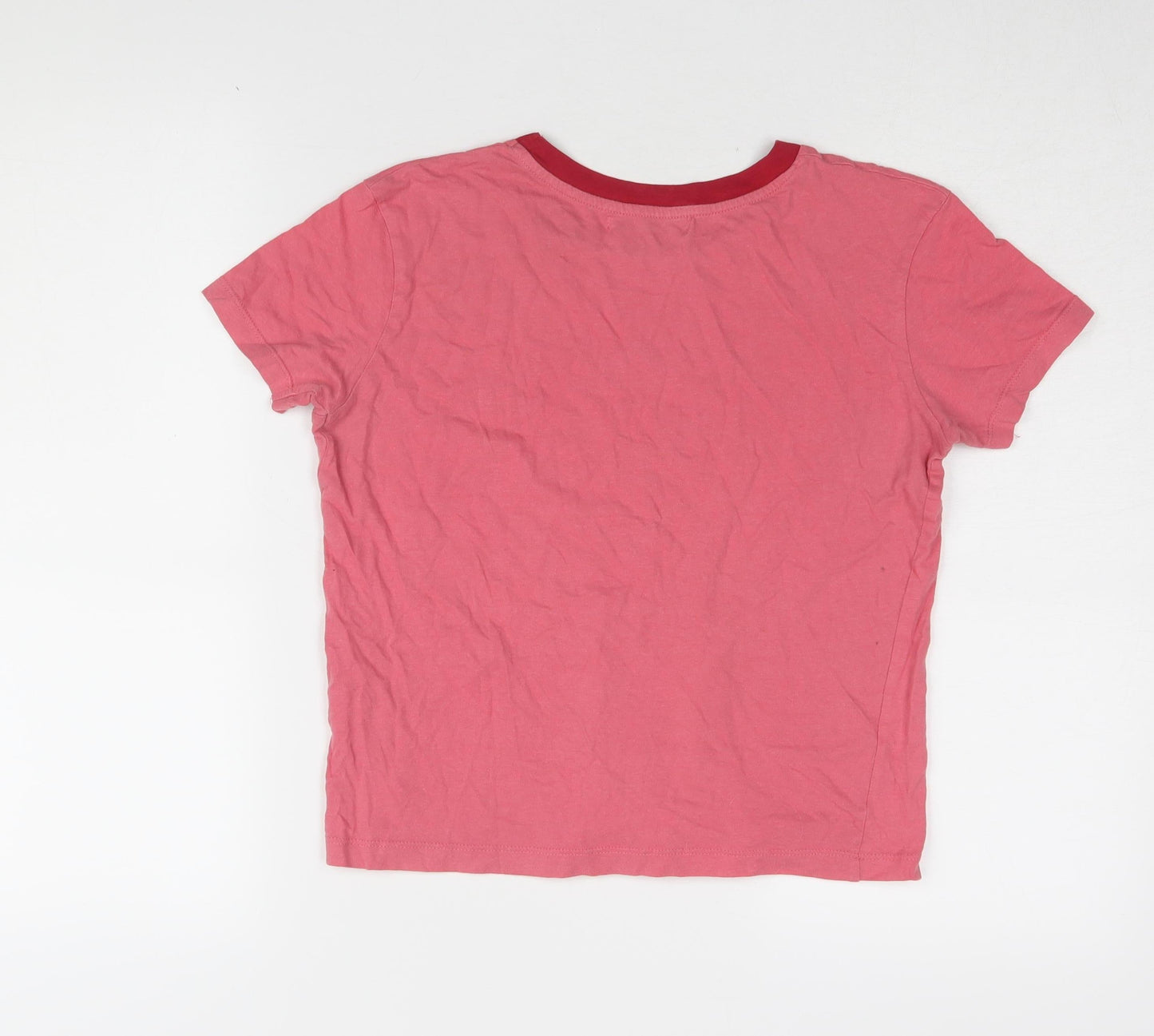 PULL&BEAR Girls Pink Ringer T-Shirt XS