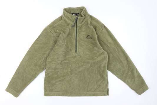 Lowe Alpine Unisex Green Fleece Henley Sweatshirt S