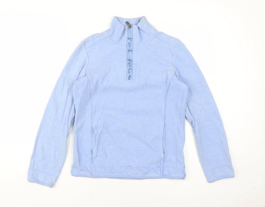Fat Face Blue Size 8 Henley Sweatshirt Unisex