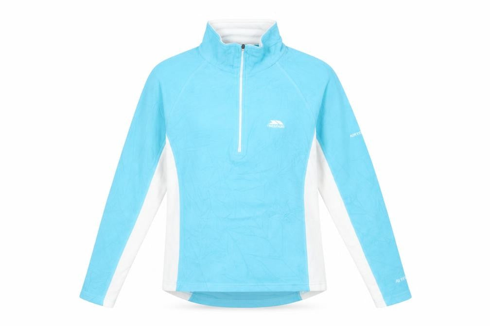 Womens UK M Regular Trespass Blue 1/4 Zip Sweatshirt