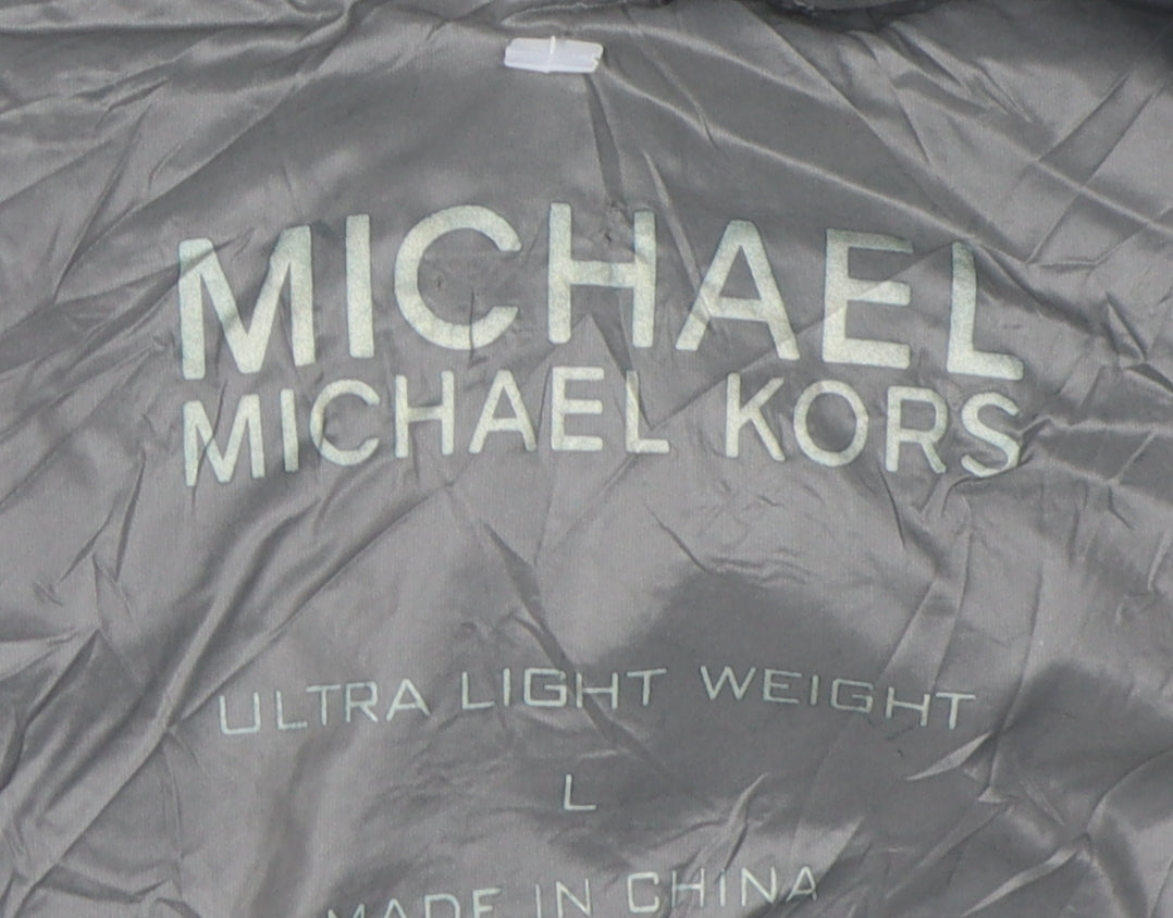 Michael Kors Women's Grey Puffer Coat, Size L