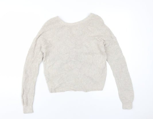 Hollister Women's Beige Knit Pullover Jumper, Size S