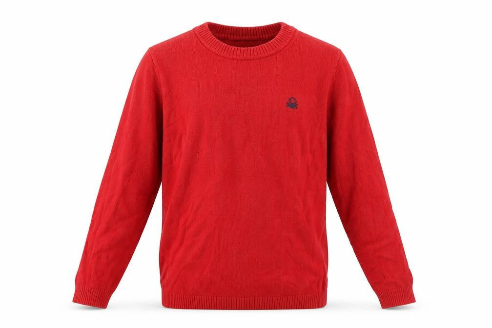 United Colors of Benetton Boys Red Cotton Pullover Jumper M