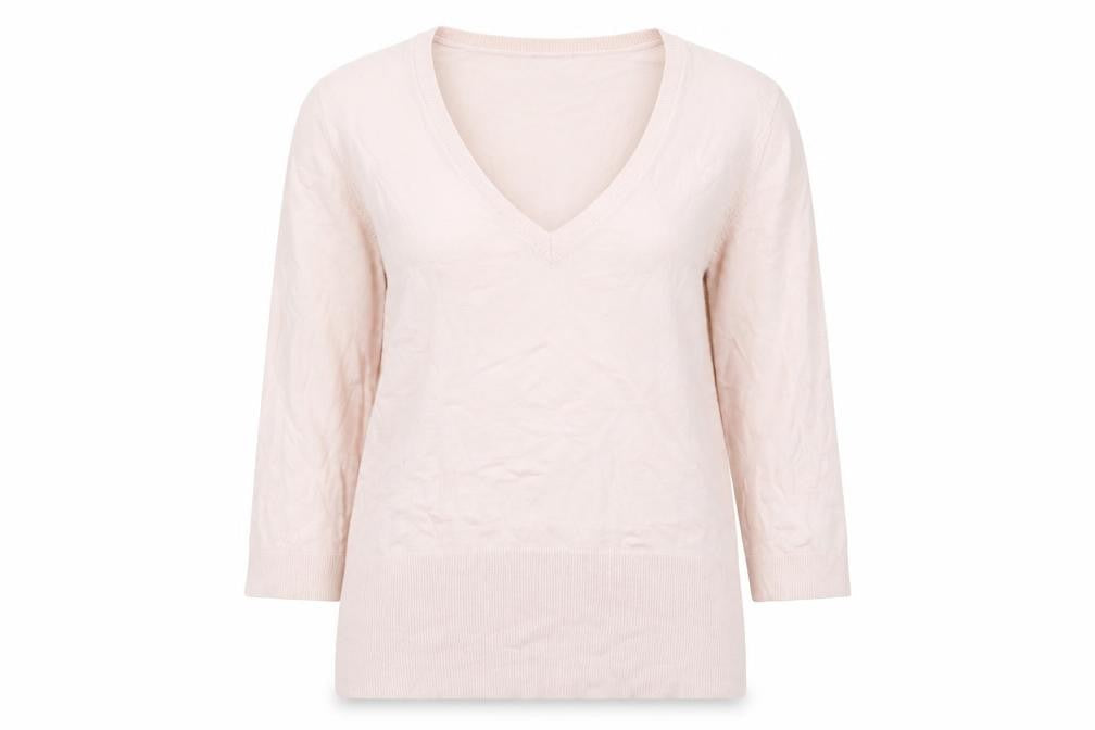 Gap Women's Pink V-Neck Pullover Jumper L