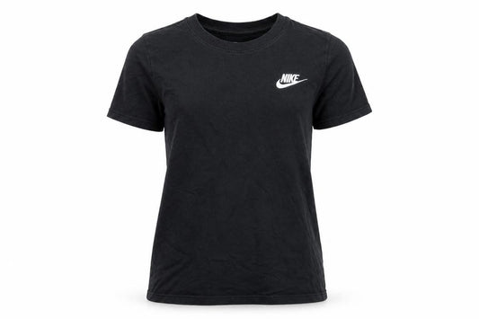 Unisex Adultss UK Size M Nike Black Cotton T-Shirt